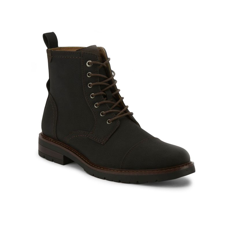 Nwt Dockers Mens Black Lightweight Rawls Round Toe Lace-Up Boots Shoes 9 M